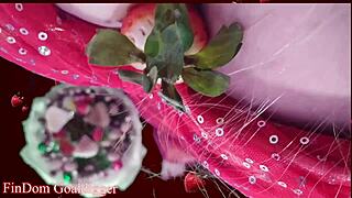 Food porn featuring financial domination with glasses