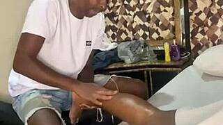 In Rio's swing house, watch the couple get a special massage leading to assfucking.