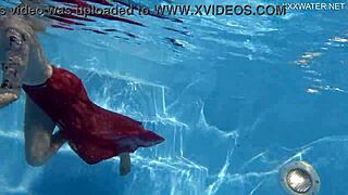 Hot Pool Erotics with Blonde Mimi Cica in Sexy Outfit