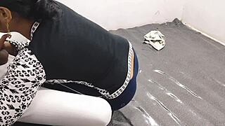 The village girl strips naked and gets aroused for pussy play.