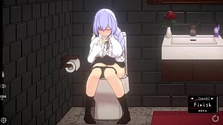 Teen with Big Tits Plays on Sofa