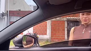 Petite Young Colombian Gets Wild with Driver in Deep Action.