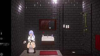 Teen with Big Tits Plays on Sofa