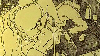 Vintage Erotic Drawing