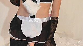 hey, watch this mistress maid dominate with strapon!