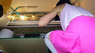 I love how this sexy virgin spreads her legs—does she see the hidden cam?