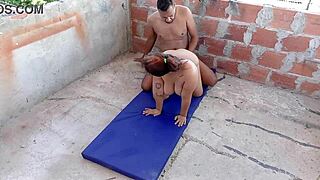 Horny Wife Provokes Me on Terrace, Leading to Cum on Tits Part 2