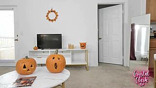 Pumpkin carving with my hot step aunt