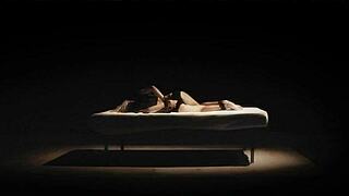 Bondage slave gets roughly fucked by master, gagging on cock in garage