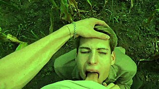 Help a friend in the cornfield with gay couple action?