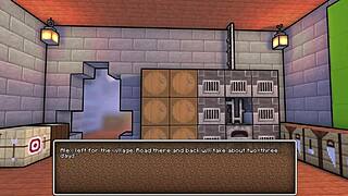 Giving our girl a golden bikini in hornycraft parody