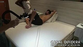 Ebony teen 18 moans loud with friends in motel