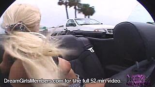 Hot Blonde Rides Topless In My Convertible, Feeling Free