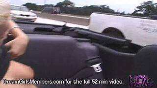 Hot Blonde Rides Topless In My Convertible, Feeling Free