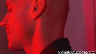 Kinky oiled masseuse diamond jackson gets ass fucked and deepthroats