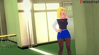 Videl Watches Gohan And Android 18 Fucking Hard