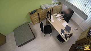 Milf Enjoys Creditor’s Dick in Steamy Office Loan Deal