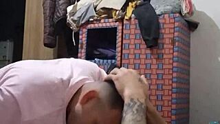 my bisexual friend visits for a party with shemale