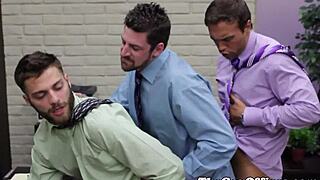 Office hunks, let's get wild with an assfucking threeway today!