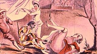 Vintage erotic drawings from retro comic collection