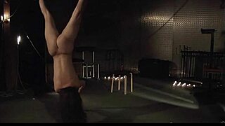 Ballgagged Teen in Leather Takes Hard Bondage Punishment Fuck