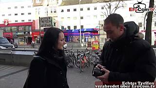 picked up german fitness model for street cheating