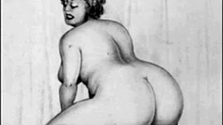 Vintage erotic drawings from retro comic collection