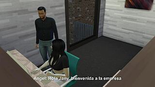 Grandpa's lovers welcome the new secretary hot!