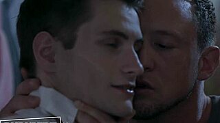 conflicted christian twink trevor harris explores first gay sex with older pierce paris.