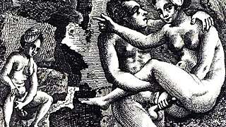 Vintage erotic drawings from retro comic collection