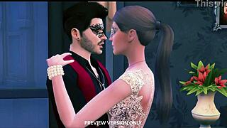 Masquerade night 3d hentai: gangbang, muff diving, and orgy action