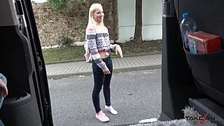 Blonde Loses Shoe, Fucks Stranger for New Pair!