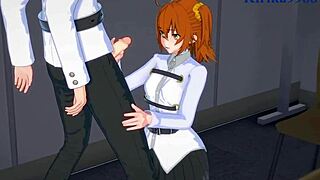 Gudako and gudao intense sex with minamoto no raikou futanari