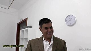 Skinny beauty gets pounded by a massive dinosaur cock