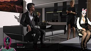 anime girl in sin heels teasing with upskirt views