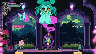 像素风巫女色情游戏，怪物大屌乳交加脸射，第13集