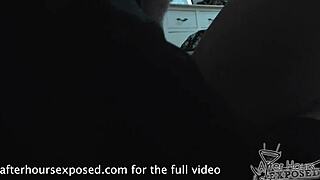 Candice gives vacation blowjob in lingerie, swallows cum POV.