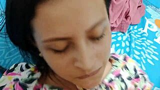 Latina Teases Stepbrother's Huge Cock