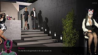 anime girl in sin heels teasing with upskirt views