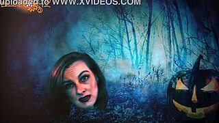 giving demon head in costume