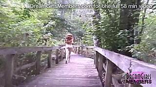 Redhead Stuns with Bold Public Nude Streak Through Park