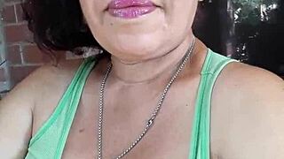 Feeling horny, this young girl plays with her feet and pussy.