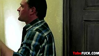 Stepdad Pounds Gorgeous Brunette Cheerleader Babe Hard