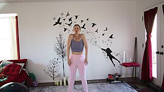 Yoga lesson turned wild with my cute friend’s tight body! 🥵