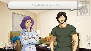 student flirts with muscular teacher