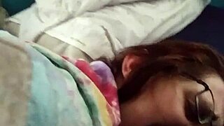 Married man pleases his nerdy wife by fingering her tight pussy and ass