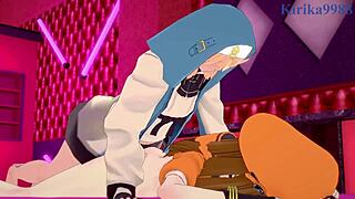 May and Bridget share intense emotions during sex and anal in Guilty Gear Strive hentai with assfucking creampie