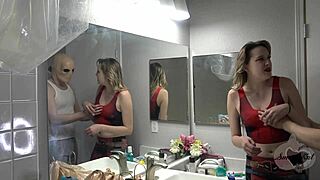 I’m shaken by stepson’s Halloween trick with giant creampie.