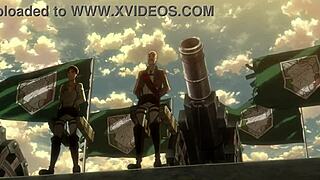 Detailed scenes from Attack on Titan episode 11 in full HD dub
