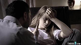 Perverted psychiatrist fucks petite 18+ troubled teen doggystyle